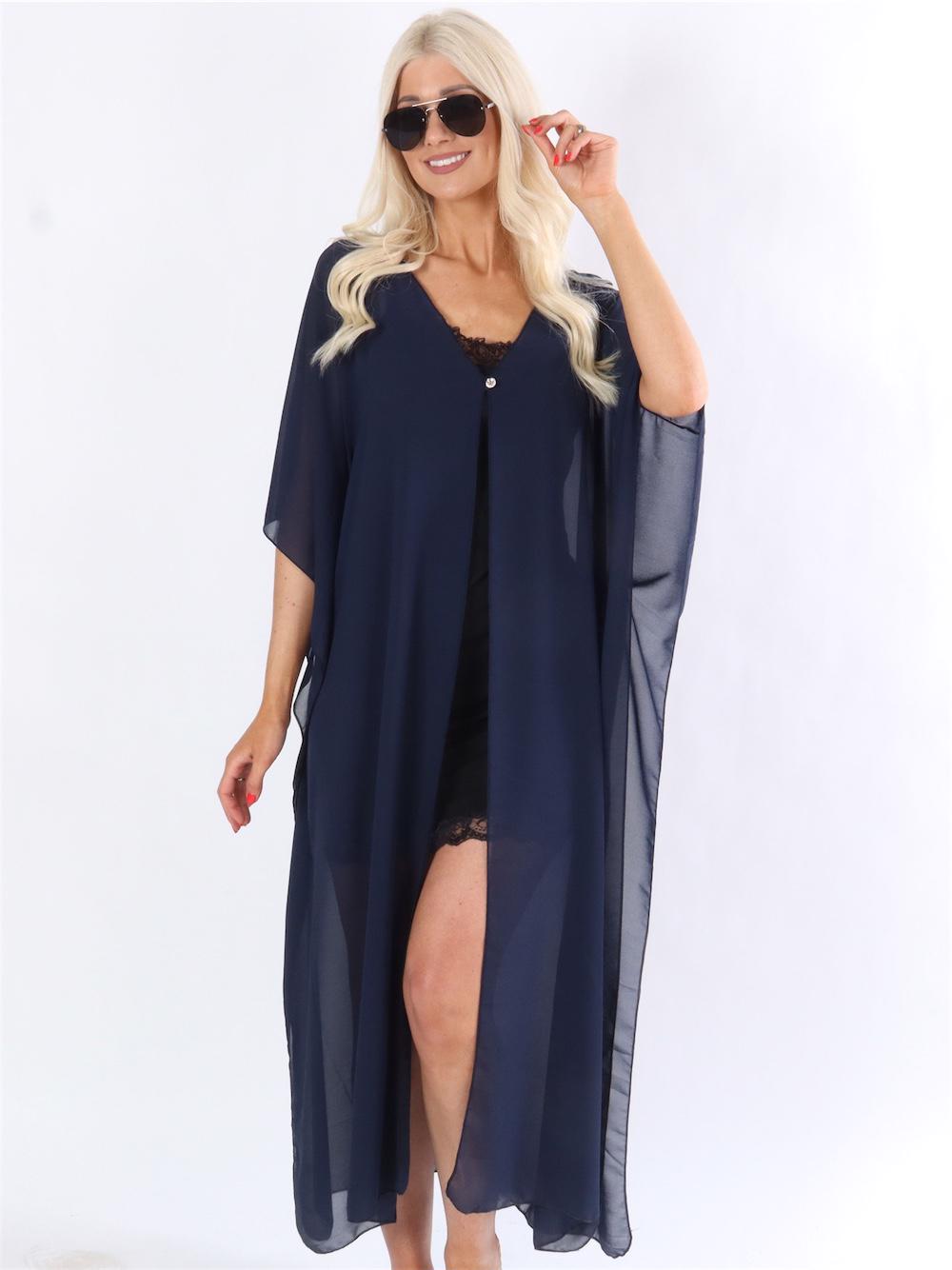 Vita long - Armygrøn lang kimono